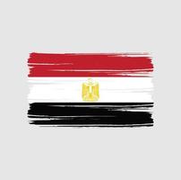 egypte vlag penseelstreken. nationale vlag vector