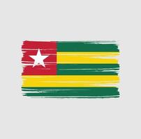 togo vlag penseelstreken. nationale vlag vector