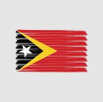 timor leste vlag penseelstreken. nationale vlag vector