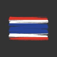 Thaise vlag penseelstreken. nationale vlag vector