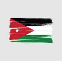 jordaanse vlag penseelstreken. nationale vlag vector