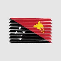 Papoea-Nieuw-Guinea vlag penseelstreken. nationale vlag vector
