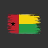 Guinee-Bissau vlag borstel ontwerp. nationale vlag vector