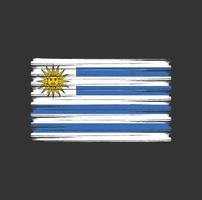 uruguay vlag penseelstreken. nationale vlag vector