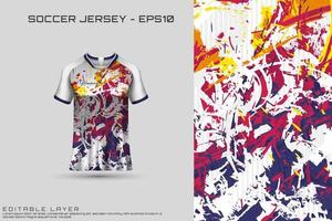 sport jersey en t-shirt sjabloon sport jersey ontwerp vector mockup.