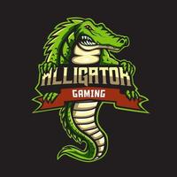 alligator mascotte logo ontwerpsjabloon. gemakkelijk te bewerken en aan te passen vector