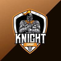 ridder krijger mascotte logo sjabloon vector