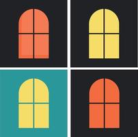 vectorillustratie van ramen met verschillende kleuren vector