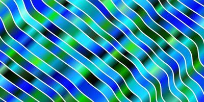 lichtblauw, groen vector sjabloon met wrange lijnen.