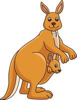 kangoeroe cartoon gekleurde clipart illustratie vector
