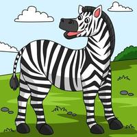 zebra cartoon gekleurde dieren illustratie vector