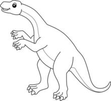 lufengosaurus kleurplaat geïsoleerde pagina voor kinderen vector