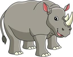 neushoorn cartoon gekleurde clipart illustratie vector