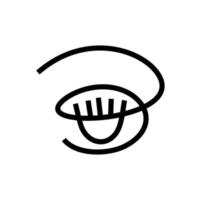 wenkbrauw wimper logo dunne lijnen. oog - gestileerd vectorpictogram. wimperverlenging, schoonheidssalon. make-up en cosmetica vector