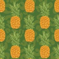 ananas hand tekenen fruit patroon vector