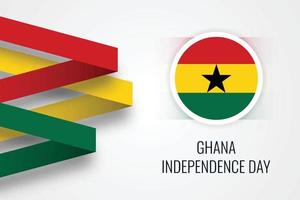 ghana onafhankelijkheidsdag achtergrondontwerp vector