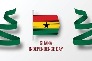 ghana onafhankelijkheidsdag achtergrondontwerp vector