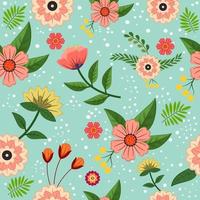 naadloze patroon lente bloemen achtergrond vector