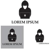 hacker pictogram logo vector achtergrond