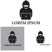 hacker pictogram logo vector achtergrond