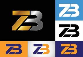 beginletter zb logo ontwerp vector. grafisch alfabetsymbool voor bedrijfsidentiteit vector