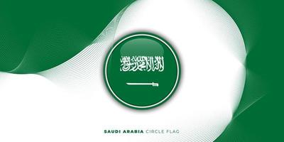 Saoedi-Arabië cirkel vlag met abstracte achtergrond. Saoedi-Arabië onafhankelijkheidsdag. goede sjabloon voor de onafhankelijkheidsdag van Saoedi-Arabië of het ontwerp van de nationale dag vector