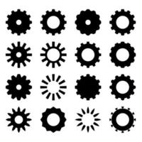 tandwielvorm is getransformeerd in verschillende vormen vector