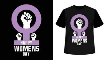 fijne Vrouwendag. vrouwen power vector t-shirt ontwerp
