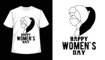 8 maart. gelukkige vrouwen dag vector t-shirt ontwerp.