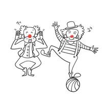 hand getrokken doodle clown illustratie geïsoleerde vector