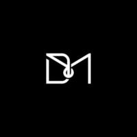 stijlvol letter dm monogram logo-ontwerp vector