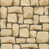 stenen muur van bakstenen, rots, spelachtergrond in cartoonstijl, naadloos gestructureerd oppervlak. ui spelactiva, weg- of vloermateriaal. vector illustratie