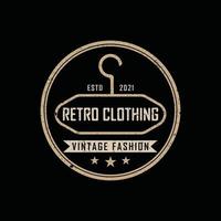 klassiek vintage retro label badge logo-ontwerp voor stoffen kleding vector