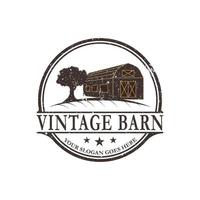 vintage logo van het landbouwbedrijf. magazijn, schuur, boerderij klassiek logo vector