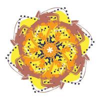 mandala kleurrijk ontwerp voor decoratie in geel vector