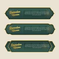 ramadan kareem islamitische banner set sjabloon vector