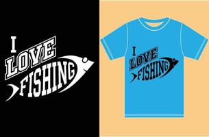 ik hou van vissen.adobe illustrator artwork.fishing minnaar t-shirt design. vector