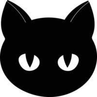 zwarte kat silhouet dier logo vector