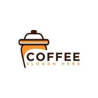 koffie logo ontwerp café logo ontwerpsjabloon vector