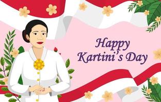 kartini dag achtergrond vector