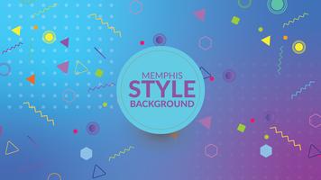 Memphis stijl gradient achtergrond vector