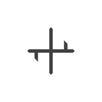 weg straat eenvoudige geometrische lijn logo vector