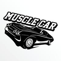 raceauto, logo-ontwerpinspiratie, ontwerpelement voor logo, poster, kaart, banner, embleem, t-shirt. vector illustratie