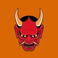 oni japans duivelsmasker, vectorillustratie eps.10 vector