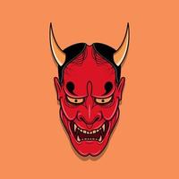 oni japans duivelsmasker, vectorillustratie eps.10 vector