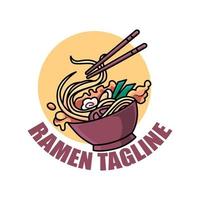 ramen mascotte logo afbeelding vector