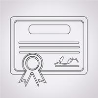 Certificaat pictogram symbool teken vector