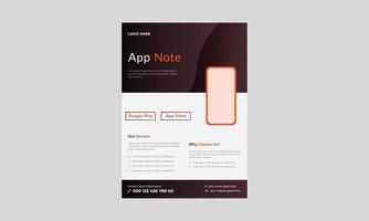 flyer-sjabloon voor mobiele apps, flyer-sjabloon voor promotie van mobiele apps, flyer voor mobiele apps en posterontwerp. vector