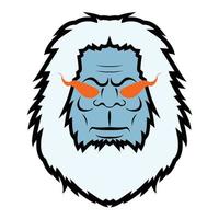 yeti hoofd mascotte esport logo kunst vector