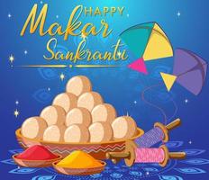 fijne makar sankranti-dag vector